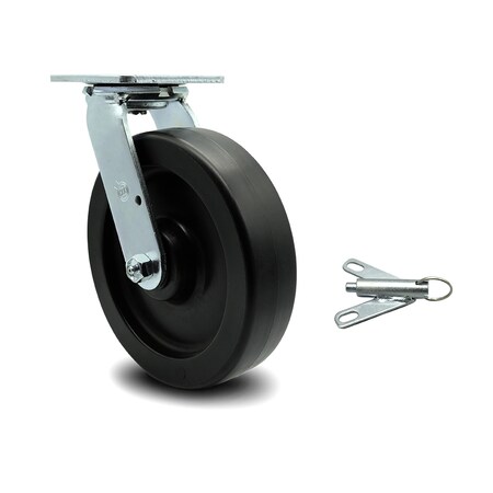 8 Inch Polyolefin Swivel Caster With Ball Bearing And Swivel Lock
